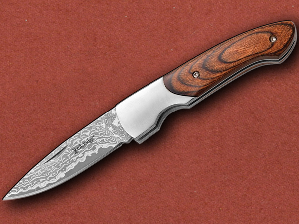 [Elk Ridge] Pakkawood Damascus UK Friendly Pocket Knife
